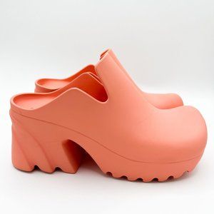 Bottega Veneta Rubber Flash Mules in Flamingo Color